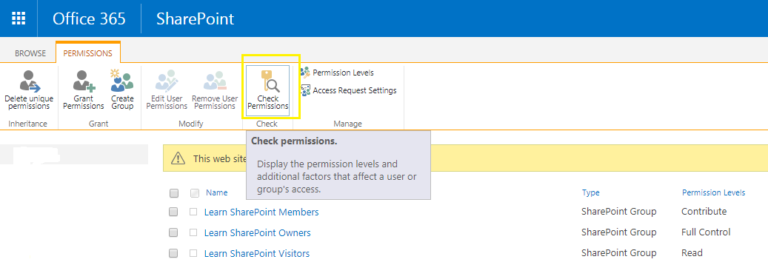 How to Check the User Permissions in SharePoint 2013 Online
