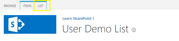 SharePoint List Tab