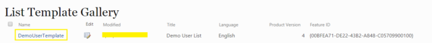 SharePoint List Template Gallery