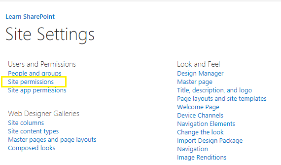 SharePoint Site Permissions