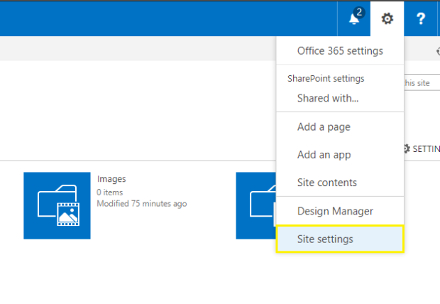 SharePoint Site Setting