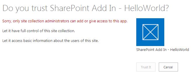 About add-in permissions in SharePoint Hosted Add-Ins