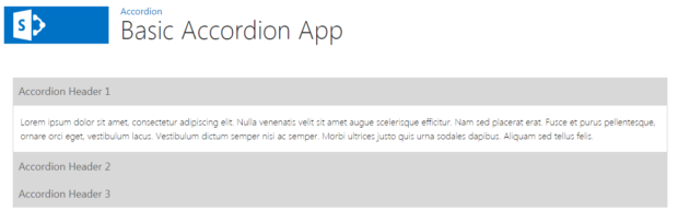 Basic Accordion Page