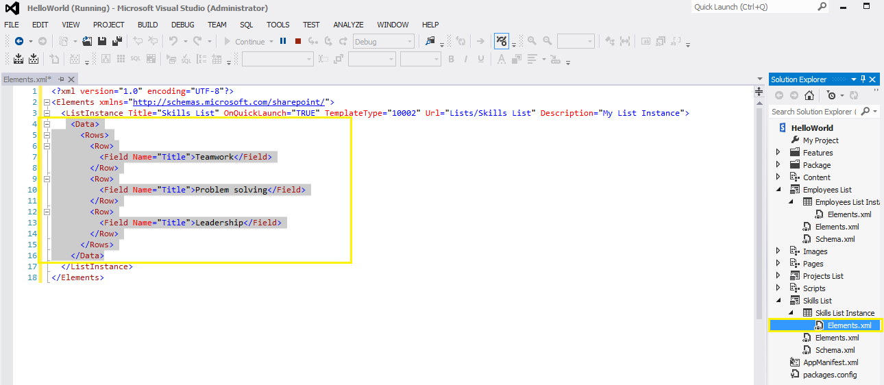 Custom Row Data