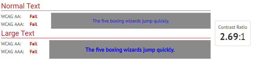 Accessibility Contrast Example One